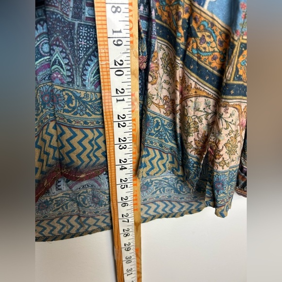 Feathers by tolani Blouse top S Modal Cotton Lightweight Bohemian Whimsigoth - Picture 12 of 13